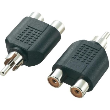 Adattatore Pin CIN RCA da spina RCA a due prese RCA