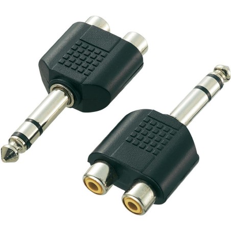 Adattatore da Spina JACK 6,3 Stereo a due Prese RCA Pin