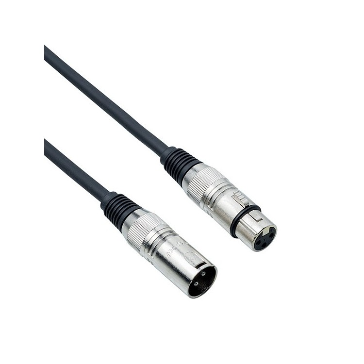 Cavo XLR Microfono Cannon Cromato bilanciato segnale audio Casse PA DJ Cavo XLR Microfono Cannon Cromato bilanciato segnale audio Casse PA DJ