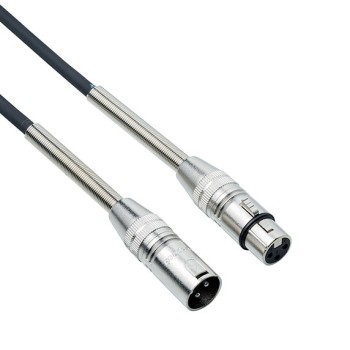 Cavo Microfono XLR Cannon cromato molla bilanciato segnale audio Casse PA DJ