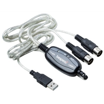 INTERFACCIA Audio USB MIDI DIN 5 poli in/out al PC, Bespeco