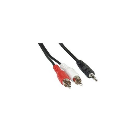 Cavo mt 1,5 audio Computer da 1 jack 3.5 stereo a 2 Spina RCA pin