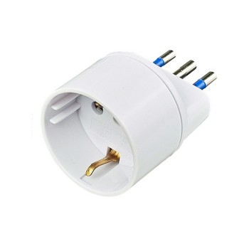 Adattatore riduttore, da Presa Shuko Tedesca a Spina piccola 10A Italiana