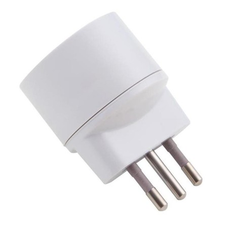Adattatore Quadruplo Spina Piccola 10A - 4 Prese Italiane Bianche - Per Estensioni Elettriche