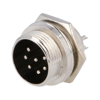 Spina Microfonica presa Maschio a pannello 7 Poli