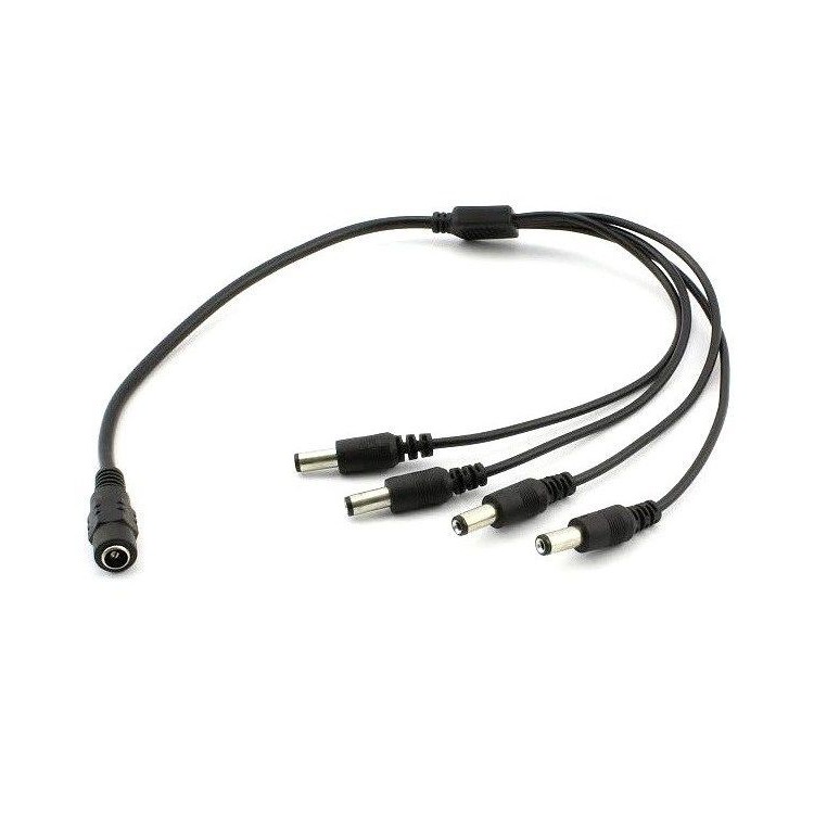 Cavo Alimentazione pedali Chitarra 4 spine 50cm Splitter DC