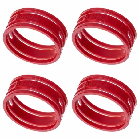 4x Neutrik XXR Anello di codifica Marcatura colore Rosso, per connettori XLR XX