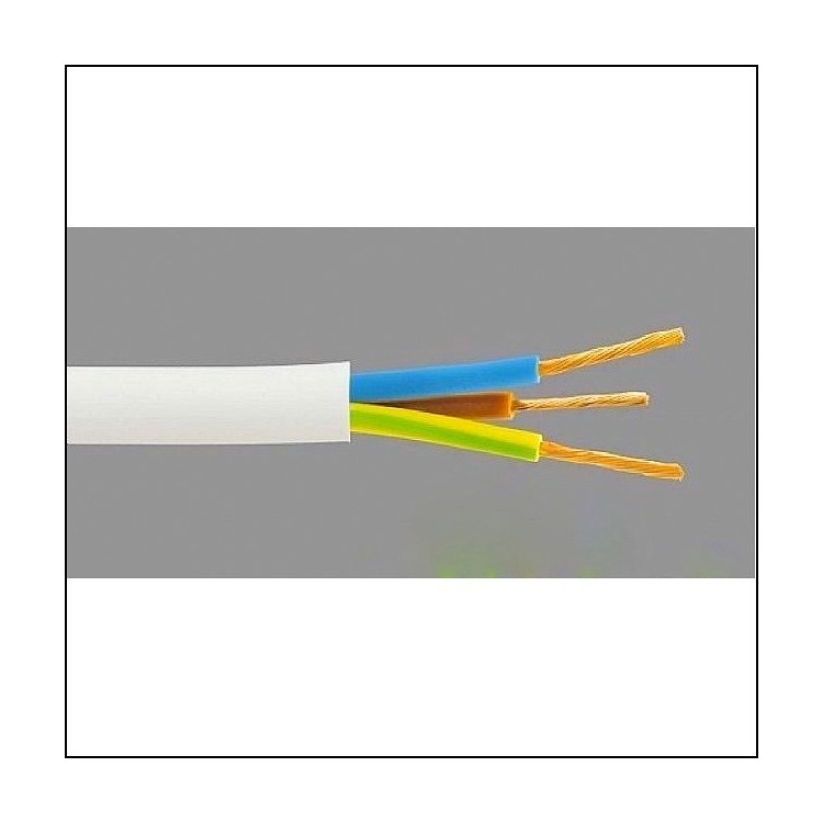 Cavo Elettrico H05VVF Bianco 3x1,0 mmq Vinilgomma Flessibile Sfuso al metro