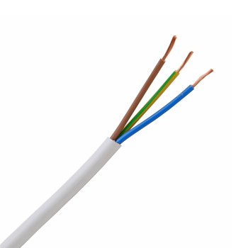 Cavo Elettrico H05VVF Bianco 3x1,0 mmq Vinilgomma Flessibile Sfuso al metro