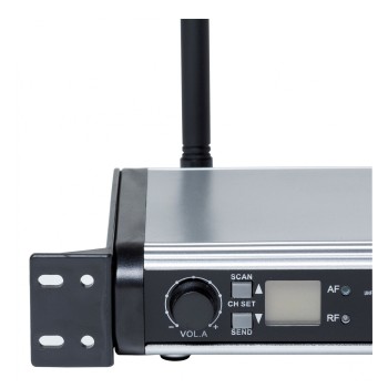 Doppio radiomicrofono Palmare + Headset Archetto UHF 200 canali selezionabili, Bespeco