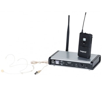 Radiomicrofono Headset Archetto UHF 200 canali selezionabili, Bespeco