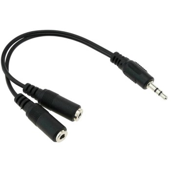 Cavo audio Computer da 1 jack 3.5 stereo, a 2 Spina RCA pin, lunghezza 5 mt