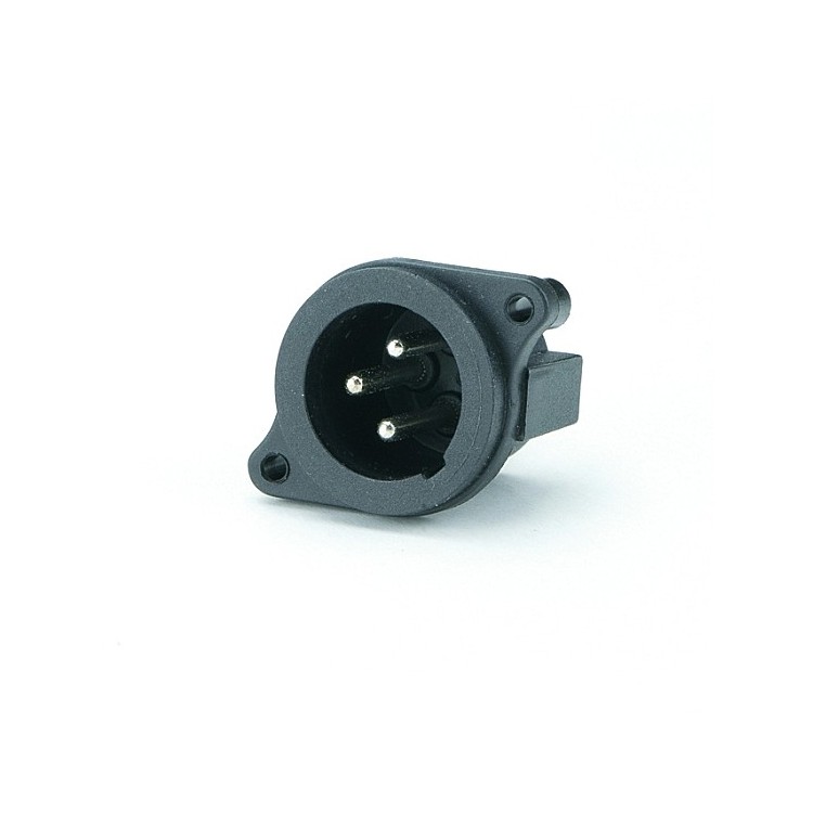 Cannon XLR Maschio da pannello 3 poli, terminali dritti circuito stampato Made in Italy