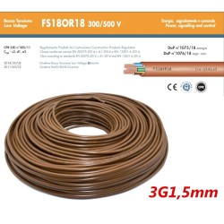 Cavo CPR FS18 Filo Elettrico FROOR Tripolare gommato 3 poli