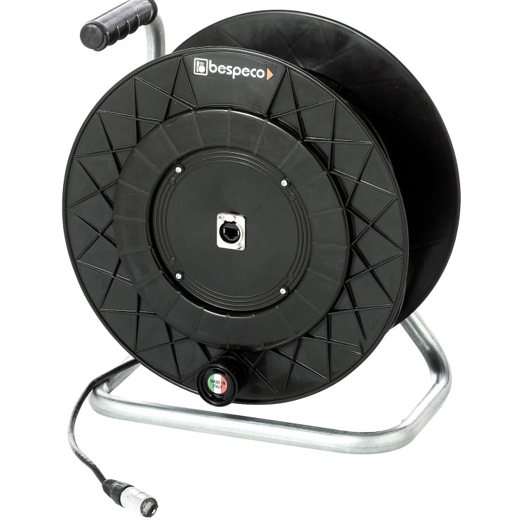 Cavo di rete Lan 100 mt, CAT6 UTP RJ45 EtherCON Neutrik flessibile nero, in Avvolgicavo