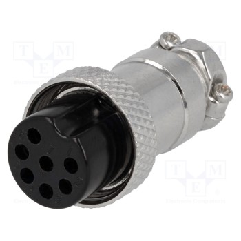 Presa Microfonica, femmina 7 Poli volante, presa per microfono Radioamatore