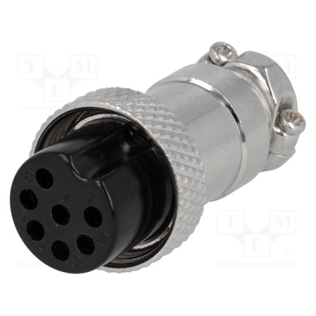 Presa Microfonica, femmina 7 Poli volante, presa per microfono Radioamatore