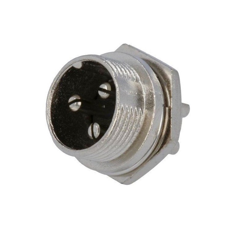 Spina Microfonica presa Maschio a pannello 3 Poli