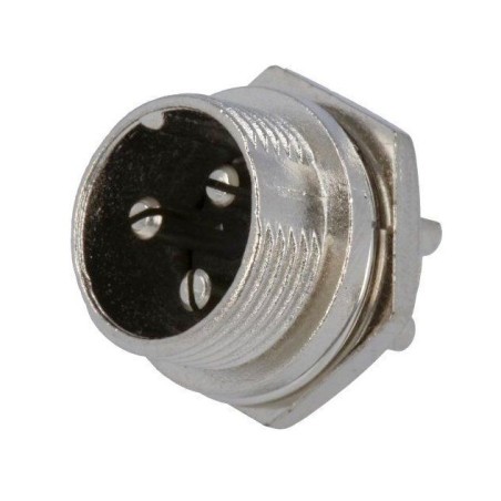 Spina Microfonica presa Maschio a pannello 3 Poli