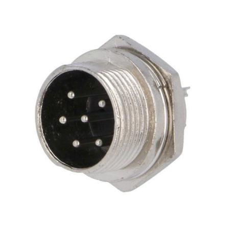 Spina Microfonica presa Maschio a pannello 6 Poli