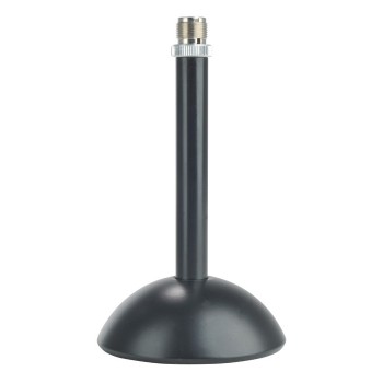 Base microfono da tavolo in acciaio, con stelo, Nero, Euromet