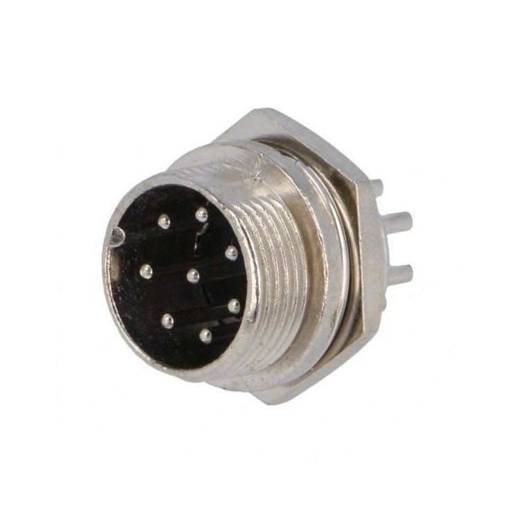 Spina Microfonica presa Maschio a pannello 8 Poli Spina Microfonica presa Maschio a pannello 8 Poli