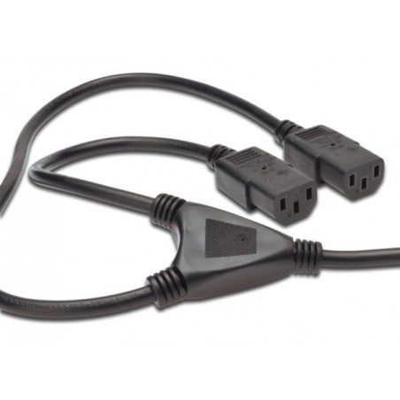 Cavo Doppio Alimentazione Mt 1,8 Da Spina VDE C14 A 2 Prese C13