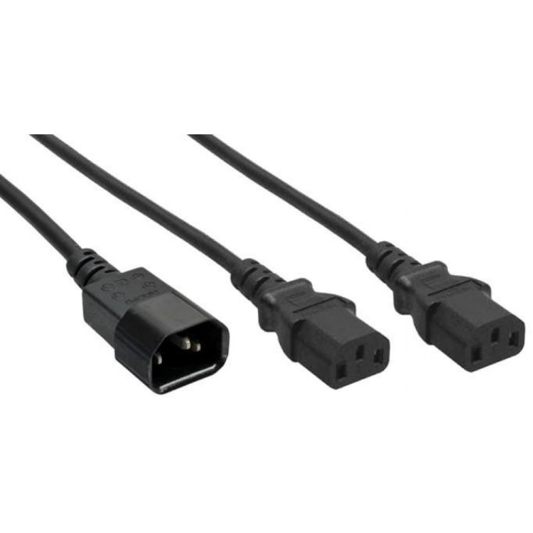 Cavo Splitter Di Alimentazione Da C20 A C13 X2 | Adattatore Y Per Server E Apparati IT, Connettore Lettera Per Doppio Carico
