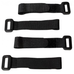 Fascette Fermacavo Nero in Velcro Set da 10 pz