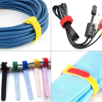 Fascette Velcro Fermacavo Colorate multi, Set da 10 pz 150x12mm