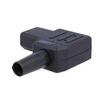 Presa Tripolare inclinata a 90° ingresso cavo dx, C13 IEC 320 250VAC 10A