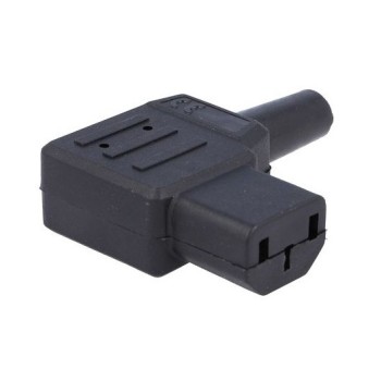 Presa Tripolare inclinata a 90° ingresso cavo dx, C13 IEC 320 250VAC 10A