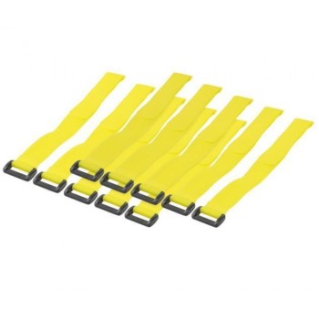 Fascette Velcro Fermacavo Gialle, Set da 10 pz 300x20mm