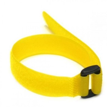 Fascette Velcro Fermacavo Gialle, Set da 10 pz 300x20mm