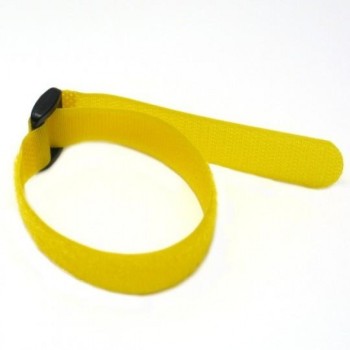 Fascette Velcro Fermacavo Gialle, Set da 10 pz 300x20mm