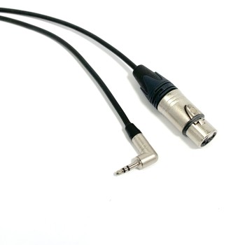 Cavo Aux Microfono Neutrik, da Jack 3,5 Stereo Angolo 90 a Cannon XLR