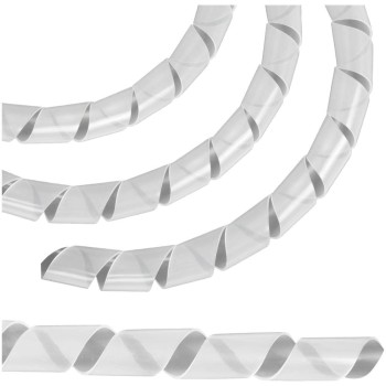 Guaina Spiralina, Avvolgicavo a Spirale, guaina spiralata flessibile bianca al metro