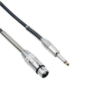 Cavo microfono Strumenti Cannon XLR Femmina Jack 6,3 mono molla