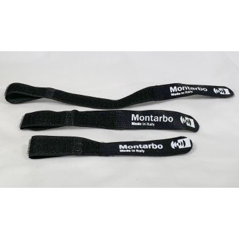 Set 3 Pz Fascette Velcro fermacavi con logo Montarbo per cavi, diam. 25mm