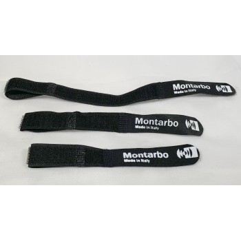 Set 3 Pz Fascette Velcro fermacavi con logo Montarbo per cavi, diam. 25mm