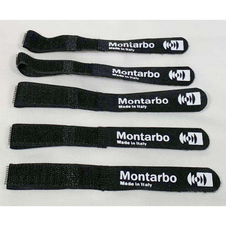 Set 5 PZ di Fascette Velcro fermacavi con logo Montarbo per cavi