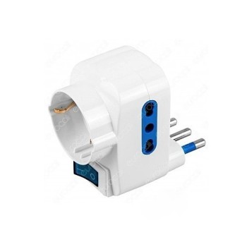 MULTIPRESA ADATTATORE TRIPLA SCHUKO INTERRUTTORE LUMINOSO 1500W, V-TAC -SKU 8716 MULTIPRESA ADATTATORE TRIPLA SCHUKO INTERRUTTORE LUMINOSO 1500W, V-TAC -SKU 8716