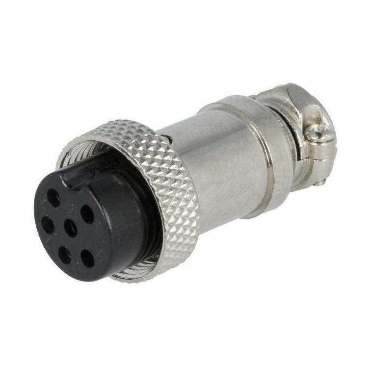 Presa Microfonica, femmina 6 Poli volante, presa per microfono Radioamatore