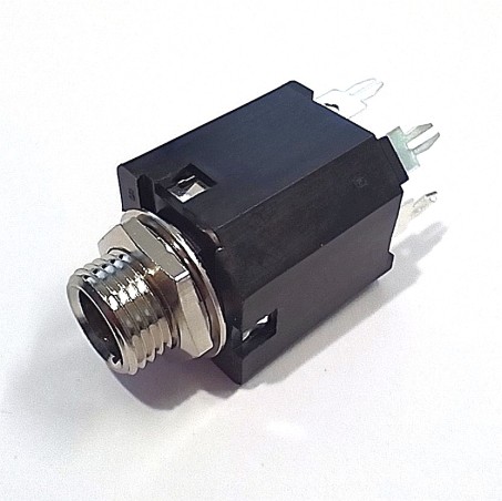 Presa Jack 6,3 da pannello dritta, stereo con 5 contatti per circuito stampato