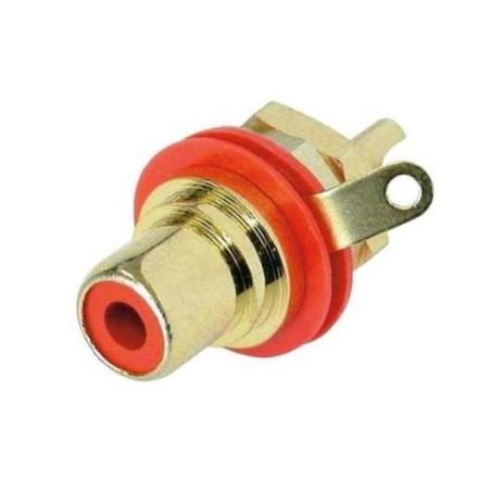 Connettore Presa RCA Da Pannello ROSSO - NERO 2-Pezzi