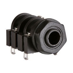 Presa JACK Mono 6,3 mm da pannello con Interruttore Contatti a Saldare, REAN - NYS2122