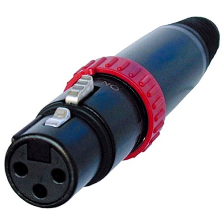 Neutrik NC3FXS-B, Cannon XLR femmina 3 poli nero con interruttore