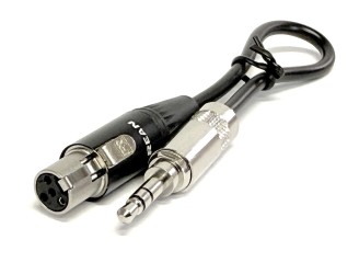 Cavo Aux Adattatore Shure, da Spina Jack 3,5 Stereo a TQG Mini Cannon 4 Poli