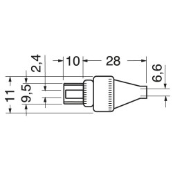 PRESA TV Volante schermata, diam. 9,5 per cavo TV Coassiale