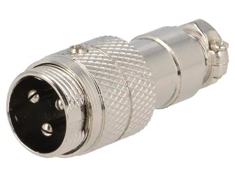 Spina Microfonica, Maschio 3 Poli volante, spina per microfono Radioamatore